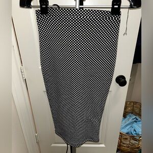 Black and White Maxi Pencil Skirt for Work Stretchy